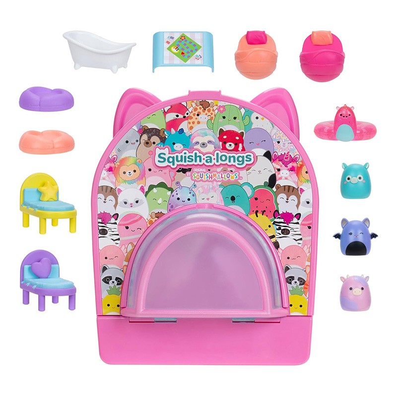 SQUISH-A-LONGS  MOCHILA PARTY PACK PLAYSET