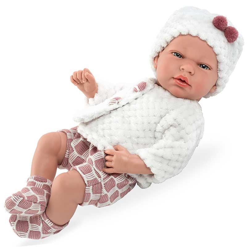 MUÑECA 38 CM ANDIE ROSA LLORO