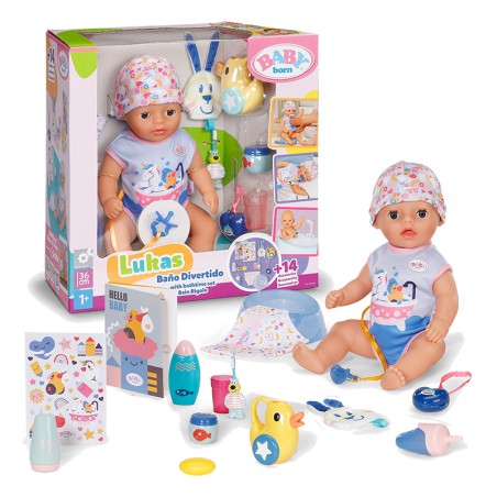 BABY BORN LUKAS BAÑO DIVERTIDO