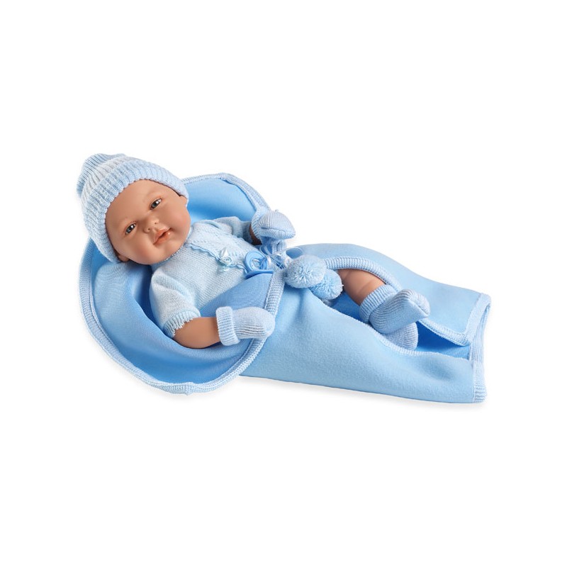 MUÑECA 42 Cm REAL BABY AZUL ME