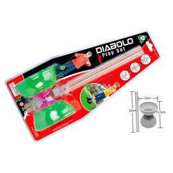 DIABOLO 12 CM PALOS DE MADERA