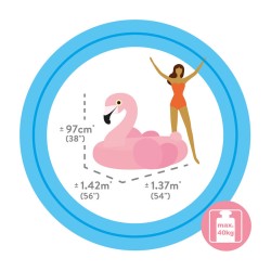 HINCHABLE RIDE ON FLAMINGO 147