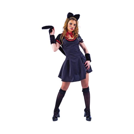 DISFRAZ AD.GATITA CASCABEL T.S