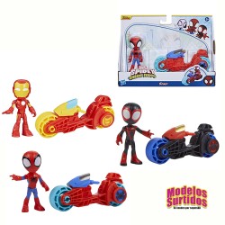SPIDEY VEHICULO Y FIGURA SURTI