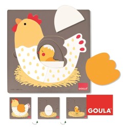 GOULA PUZZLE 3 NIVELES GALLINA