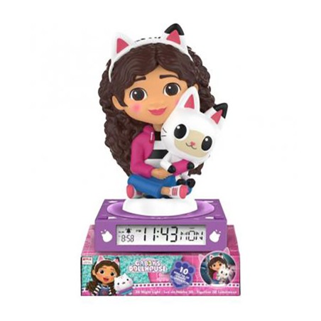 LAMPARA 3D CON DESPERTADOR Y F