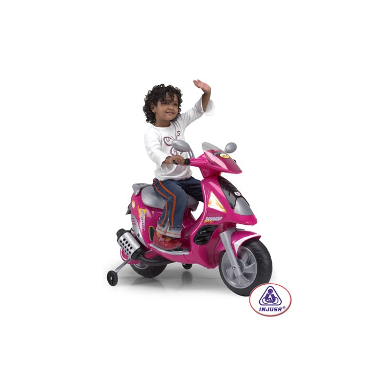 MOTO SCOOTER DUO GIRL 6V CASCO