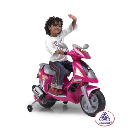MOTO SCOOTER DUO GIRL 6V CASCO