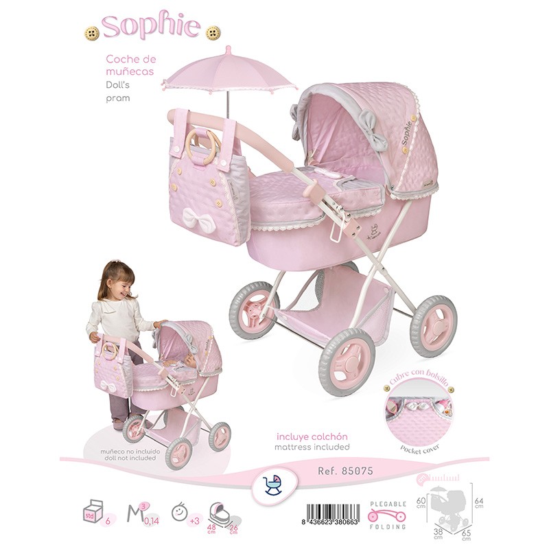 SOPHIE COCHE DE MUÑECA PLEGABL