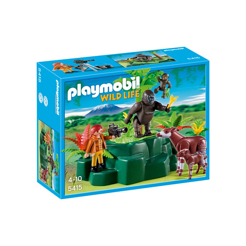 GORILAS Y OKAPIS CON CAMARA