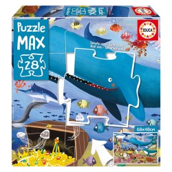 PUZZLE 28P ANIMALES BAJO EL MA