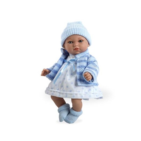 MUÑECA 28 CM ANDREA AZUL MECA