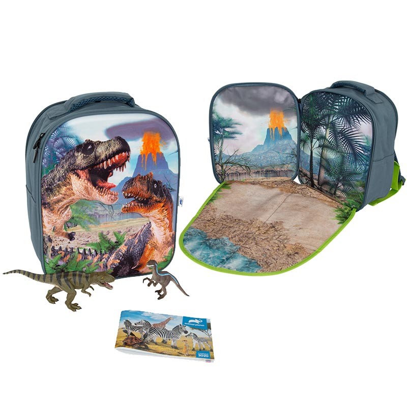 MOCHILA DINOSAURIOS 3D JR C/2
