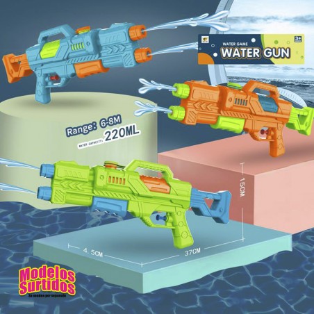 PISTOLA DE AGUA 3 COLORES BOLS