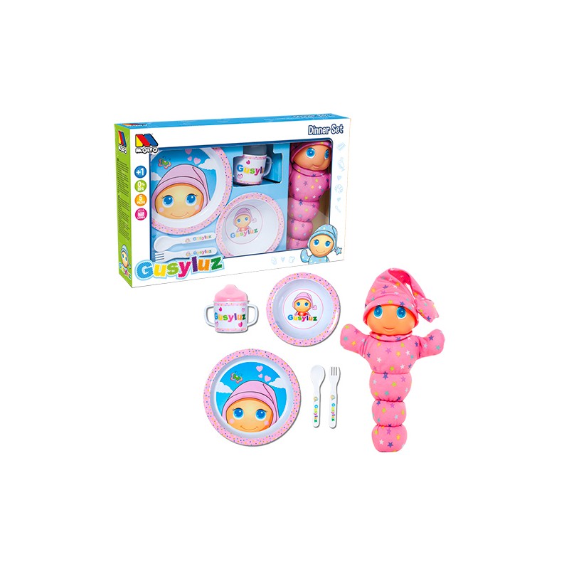 VAJILLA 6PCS ROSA + GUSY