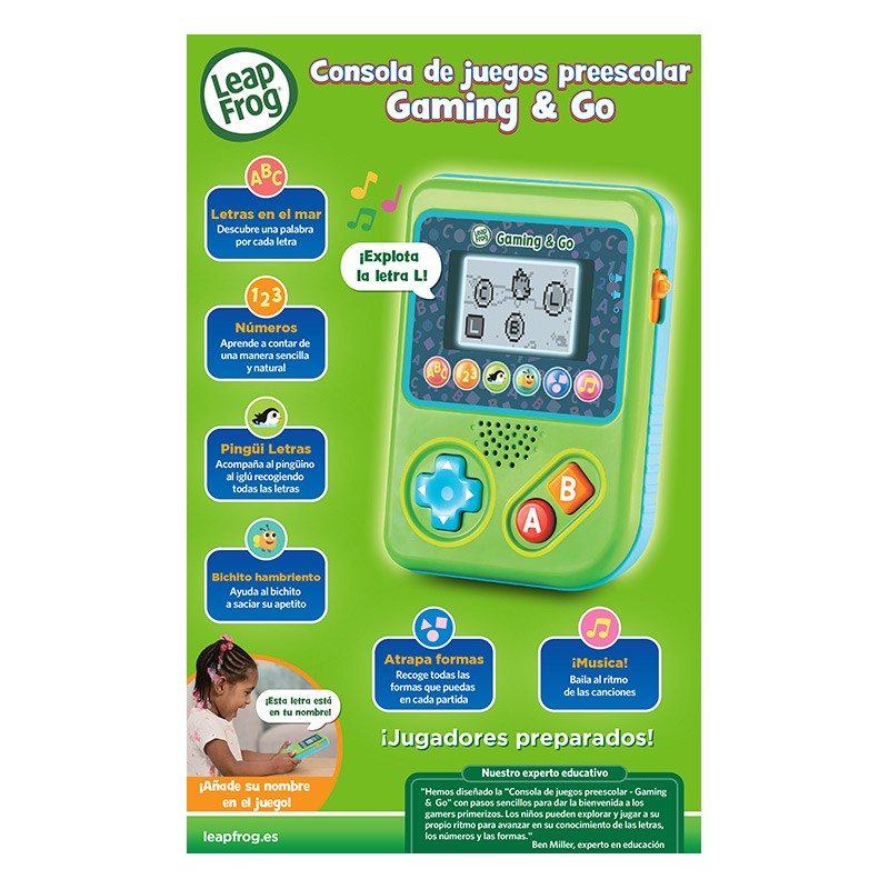 CONSOLA DE JUEGOS PREESCOLAR GAMING AND GO