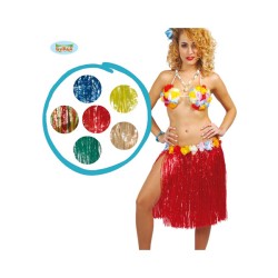 FALDA HAWAIANA FLORES 55 CM.