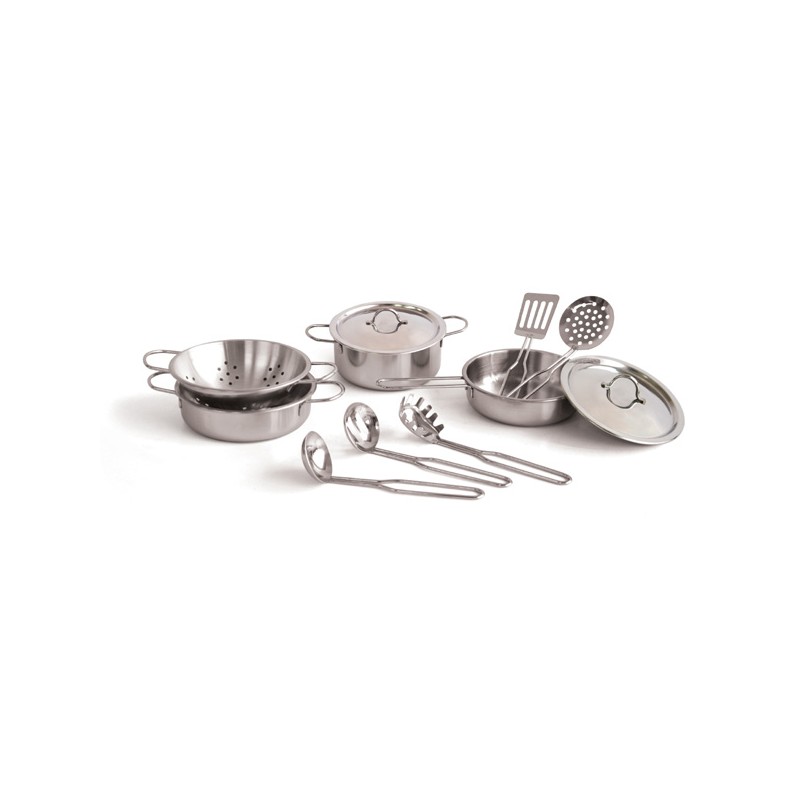 SET COCINA ACERO INOX 11 PZAS.