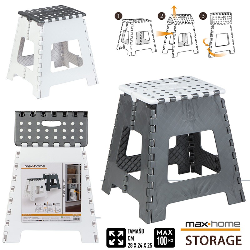 TABURETE PLEGABLE 2 COLORES GR