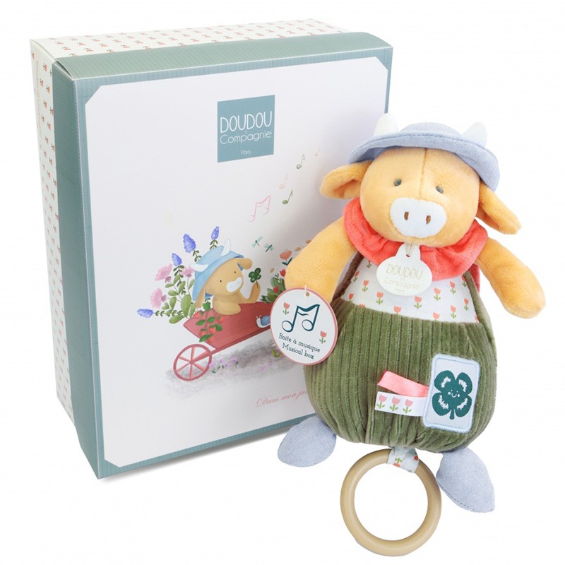 DOUDOU PELUCHE MUSICAL VACA AN