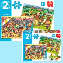 PUZZLE 2X20P EN LA PLAYA Y DE