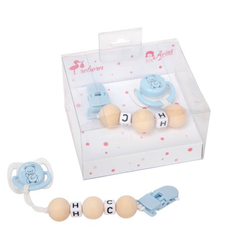 SET CHUPETE AZUL/BLANCO CADENA