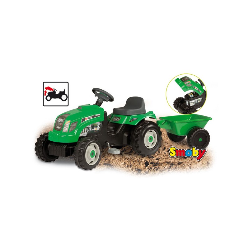 TRACTOR GM VERDE CON REMOLQUE