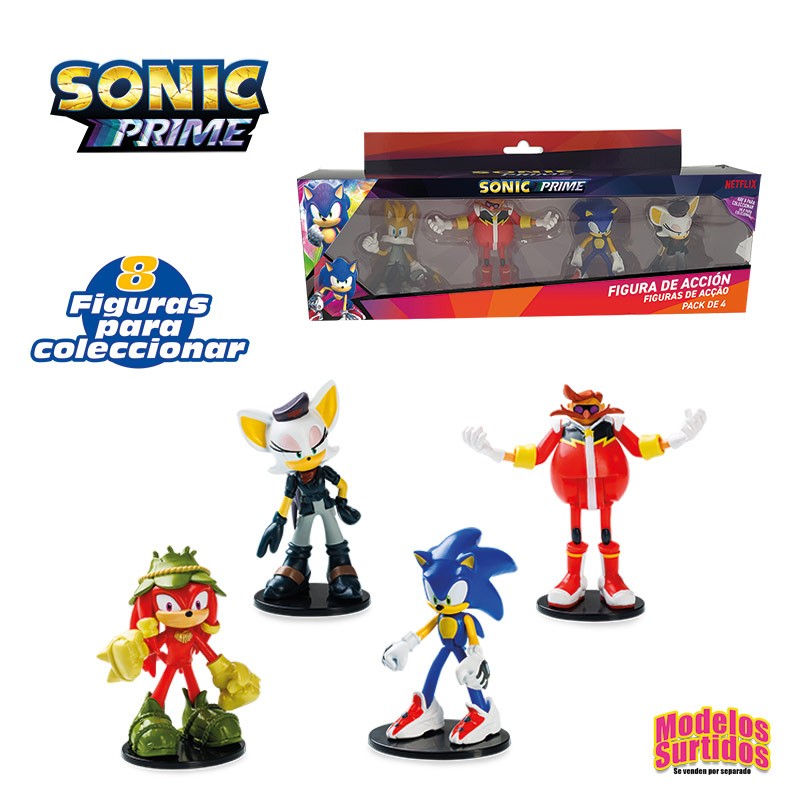 SONIC FIGURA ARTICULADA PACK 4
