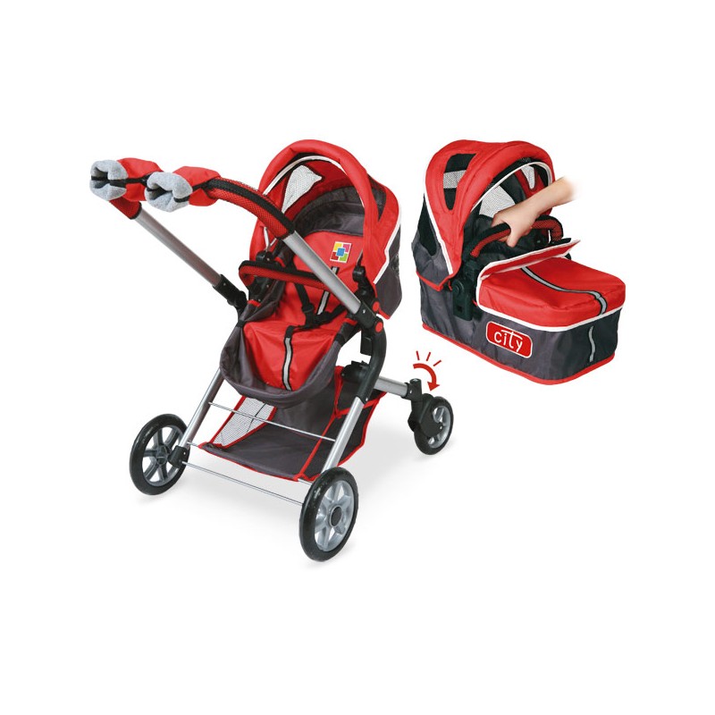 CITY COCHE Y SILLA MUÑECA 3X1