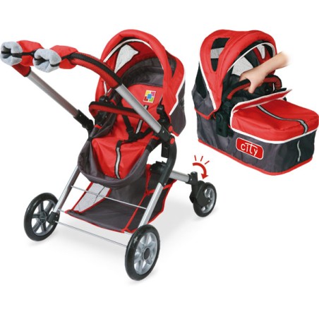 CITY COCHE Y SILLA MUÑECA 3X1