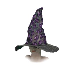 GORRO BRUJA MET FLORES AD