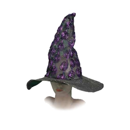 GORRO BRUJA MET FLORES AD