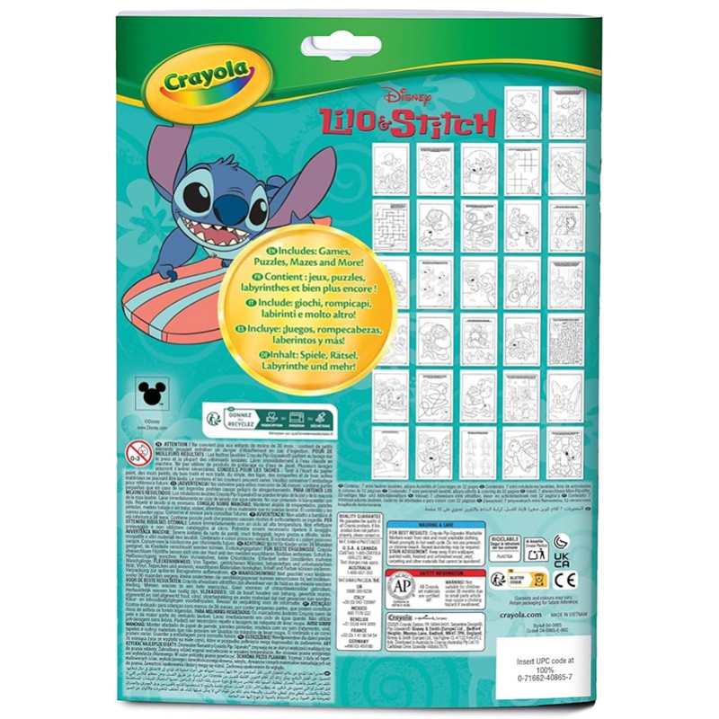 LIBRO ACTIVIDADES Y COLOREAR LILO & STITCH CON 7 ROTULADORES