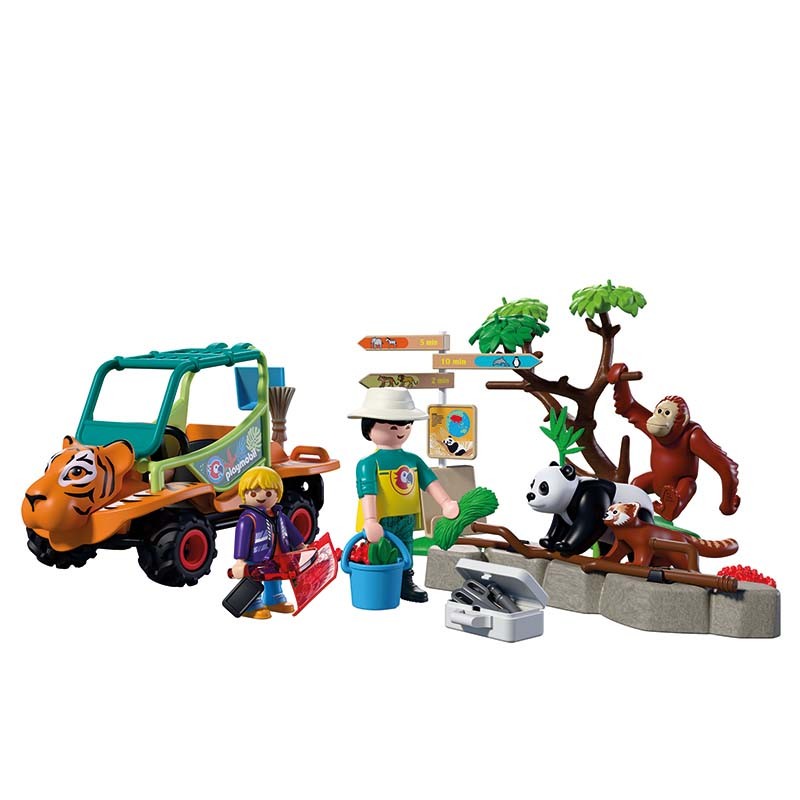 ZOO CUIDADOR DE ZOO CON VEHICU