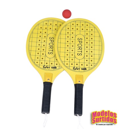 SET PALA MADERA SPORT COLORES