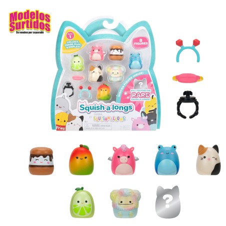 SQUISH-A-LONGS  PACK DE 8 SURT