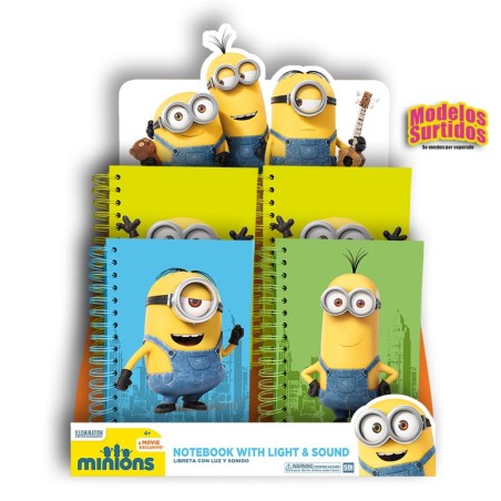 LIBRETA CON LUZ Y SONIDO MINIO