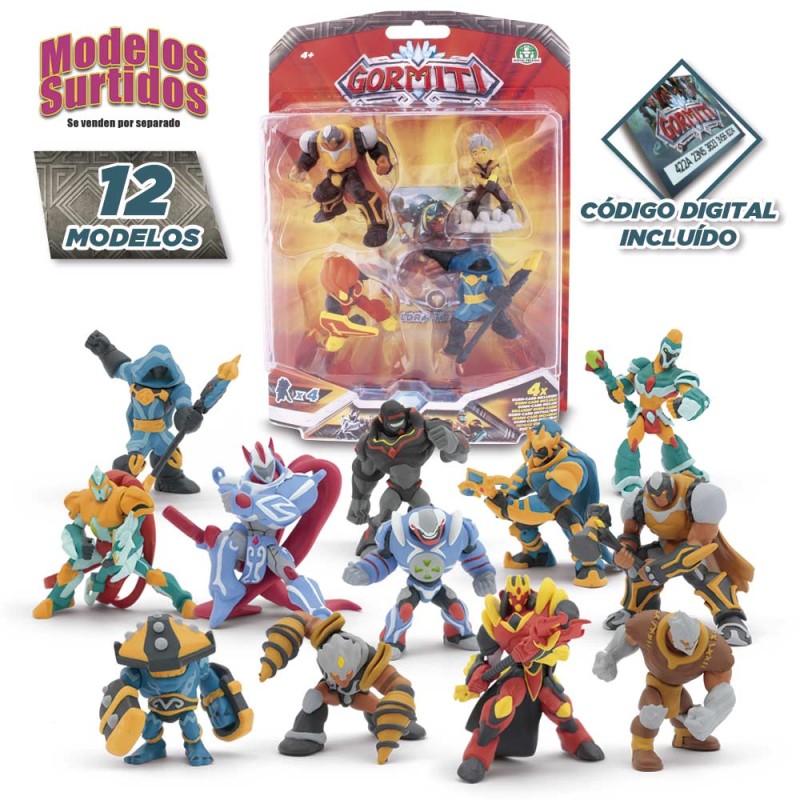 GORMITI BLISTER 4 FIGURAS 5 CM