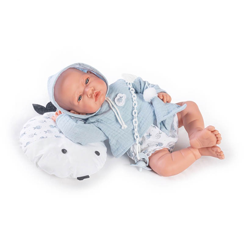 MUÑECA RECIEN NACIDO CON COJIN