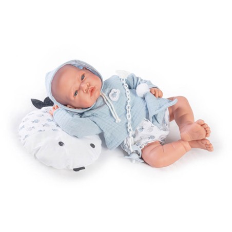 MUÑECA RECIEN NACIDO CON COJIN