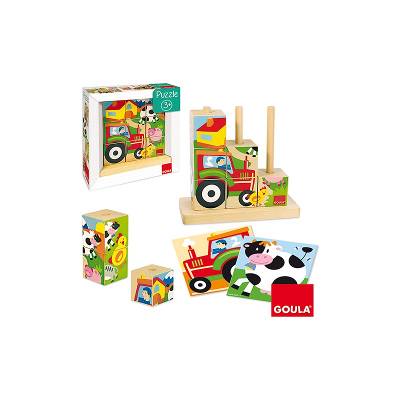 PUZZLE CUBOS GRANJA
