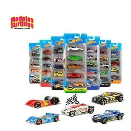 HOTWHEELS SURTIDO PACK 5 COCHE
