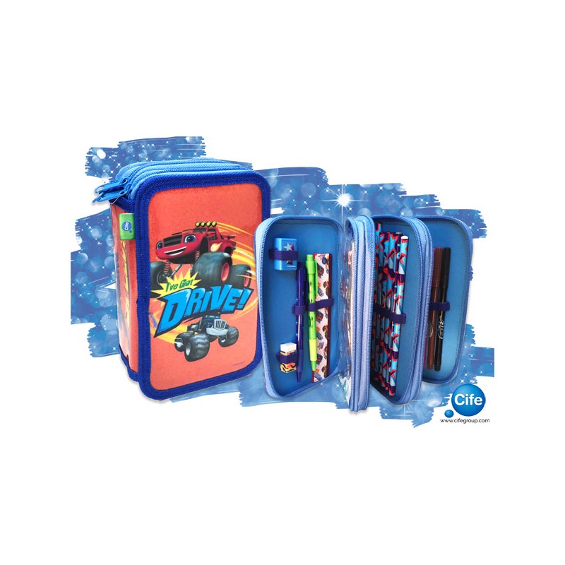 ESTUCHE 3 PISOS GLITTER BLAZE