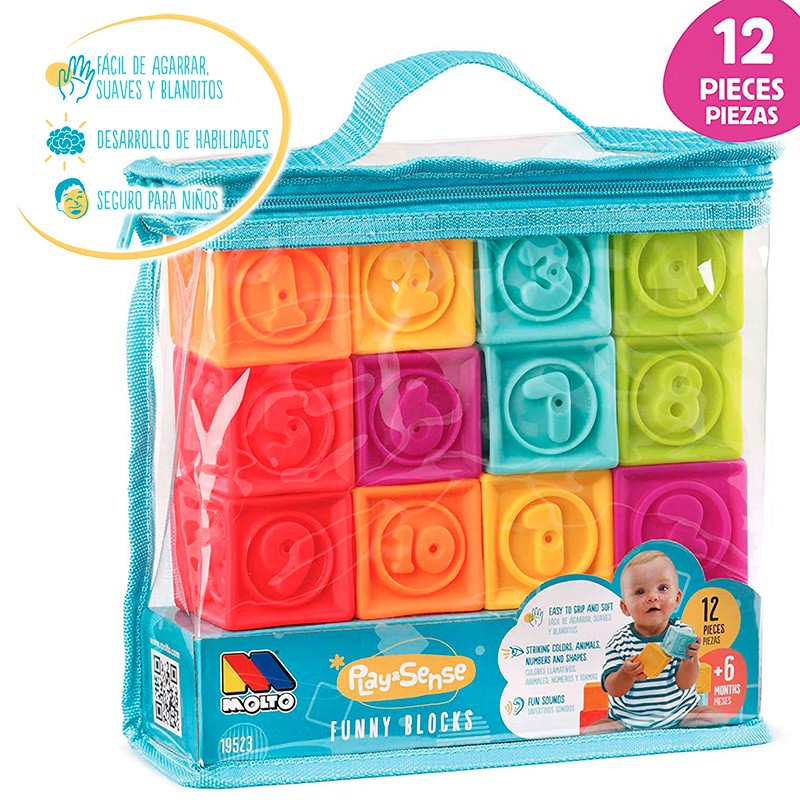 BOLSA CUBOS SENSORIALES 12 PCS