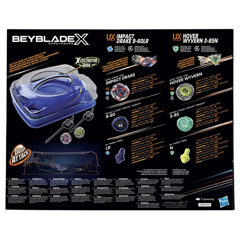 BEYBLADE X SET DE BATALLA DROP ATTACK