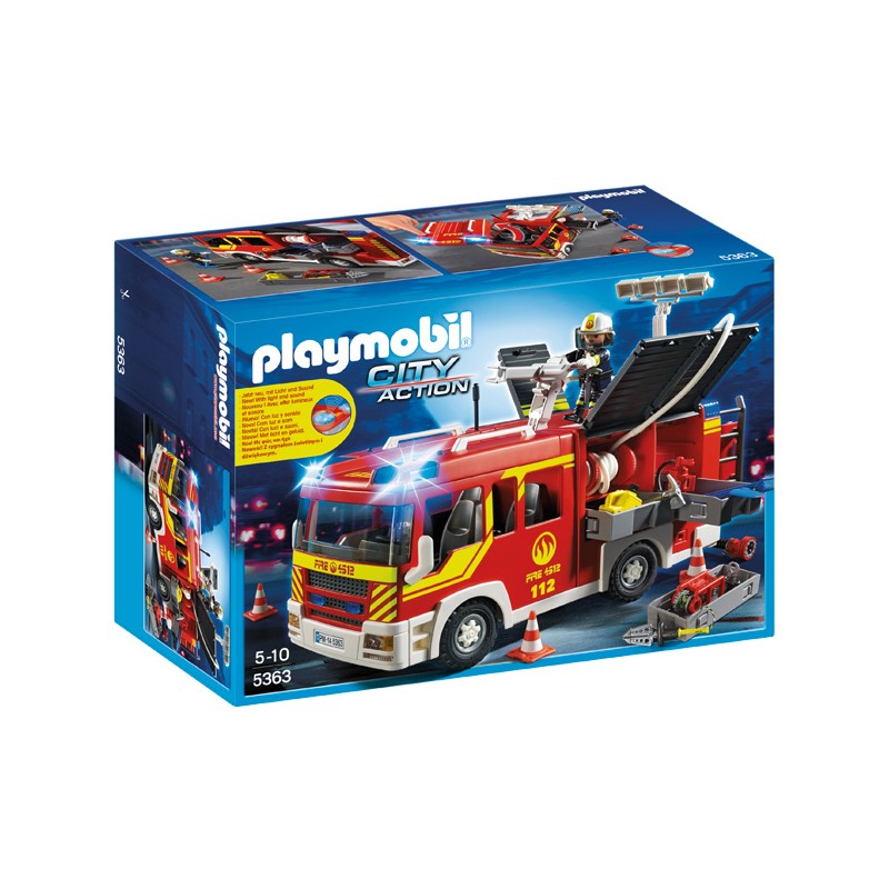 CAMION DE BOMBEROS CON LUCES Y