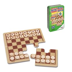 AJEDREZ-DAMAS METAL BOX