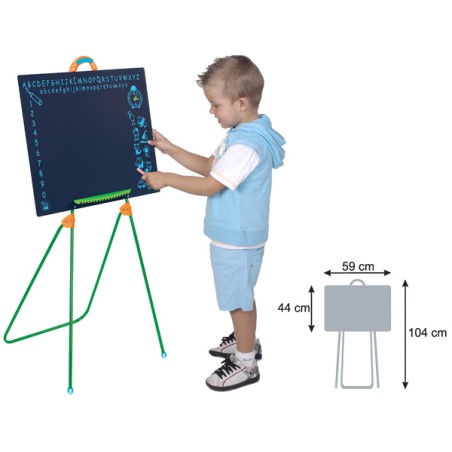 PIZARRA GRANDE-CON PIES METALI