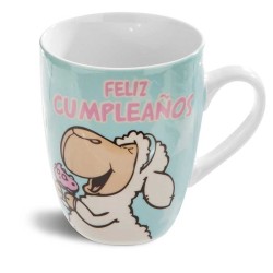 TAZA FELIZ CUMPLEAÑOS PORCELAN