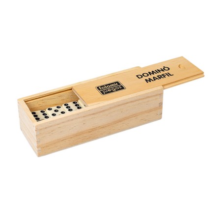 DOMINO MARFIL CAJA DE MADERA
